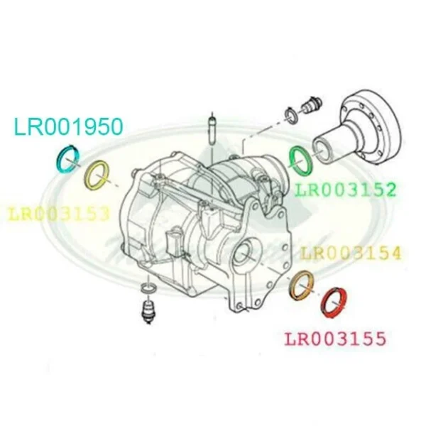 LAND ROVER DIFERENTIAL SEAL KIT LR2 RANGE EVOQUE ROV0061 LR003152 GENUINE