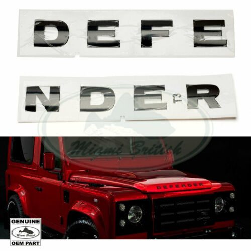 LAND ROVER FRONT HOOD BADGE DECAL EMBLEM DEFENDER LR059130 LR059131 GENUINE