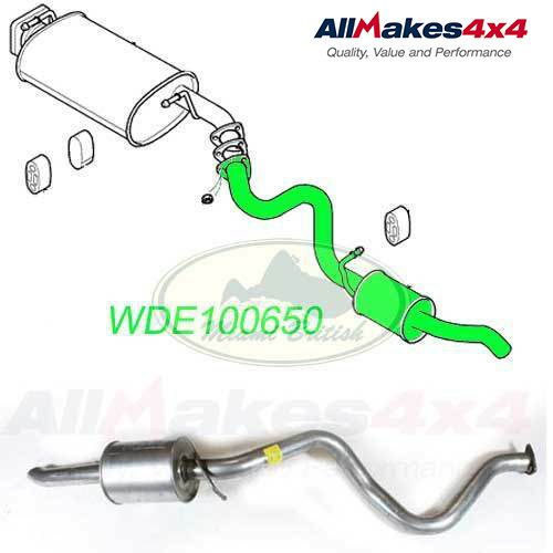 LAND ROVER TAIL REAR END PIPE EXHAUST MUFFLER SILENCER DISCOVERY 2 V8 WDE100660 AM