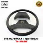 LAND ROVER STEERING ASSY WHEEL WITH COVER "36 SPLINE" DEFENDER QTB102760PMA QTF100220 GENUINE