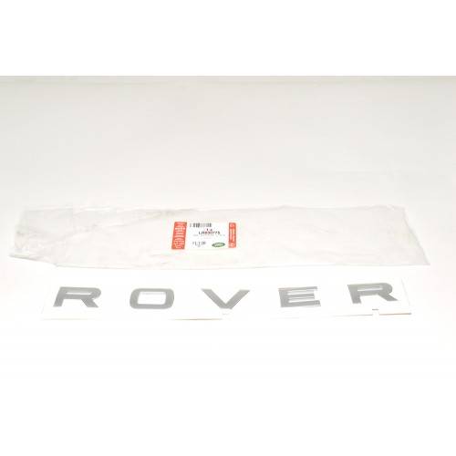 LAND ROVER FRONT NAME PLATE SILVER HOOD DECAL ROVER LR030775 GENUINE