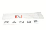 LAND ROVER FRONT NAME PLATE SILVER HOOD DECAL RANGE LR030773 GENUINE