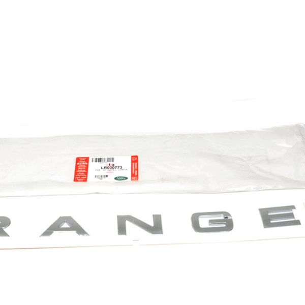LAND ROVER FRONT NAME PLATE SILVER HOOD DECAL RANGE LR030773 GENUINE