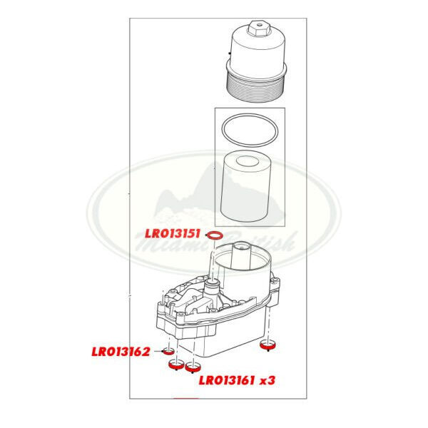 LAND ROVER COOLER O"RING SET LR4 RR SPORT 10-19 RANGE 13-15 3.0L V6 ROV0113 MB