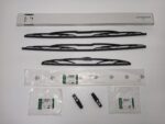 LAND ROVER FRONT WIPER BLADE SET + CLIP SET RANGE 03-12 MR0303 GENUINE
