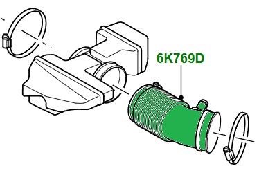 LAND ROVER AIR DUCT FITS RANGE ROVER SPORT & LR3 4.4 V8 PHD500621 GENUINE