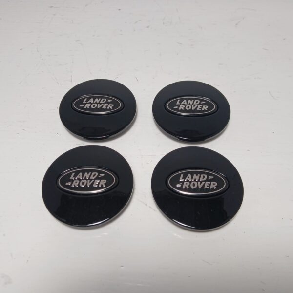Land Rover FULL BLACK Rim Wheel Center Cap Set x4 Range Freelander Discovery L008 LR001156 AFT