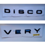 LAND ROVER HOOD NAMEPLATE BLACK "DISCO+VERY" DISCOVERY SPORT LR174354 LR174356 GENUINE