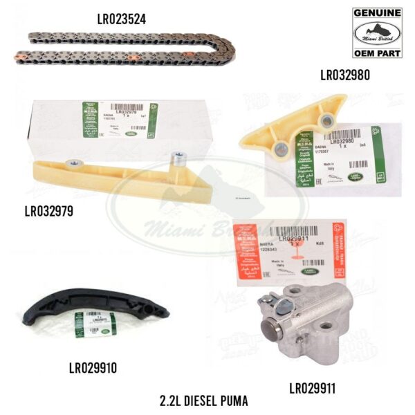LAND ROVER TIMING CHAIN KIT DEFENDER 12-15 2.2L DIESEL PUMA MR0278 LR023524 GENUINE