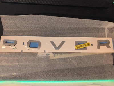LAND ROVER FRONT NAME PLATE HOOD "ROVER" RR VELAR 17-21 LR173871 GENUINE